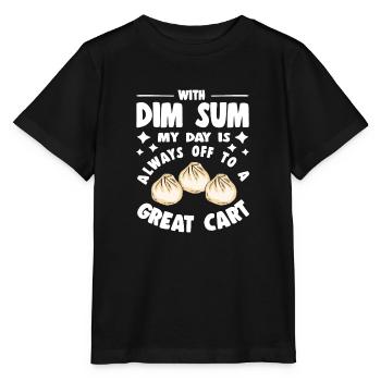 Delicious Asian Food Bao Bun Funny Dim Sum - Stanley/Stella MINI CREATOR Kids’ T-Shirt - black - Front - Mikhail (115cm)