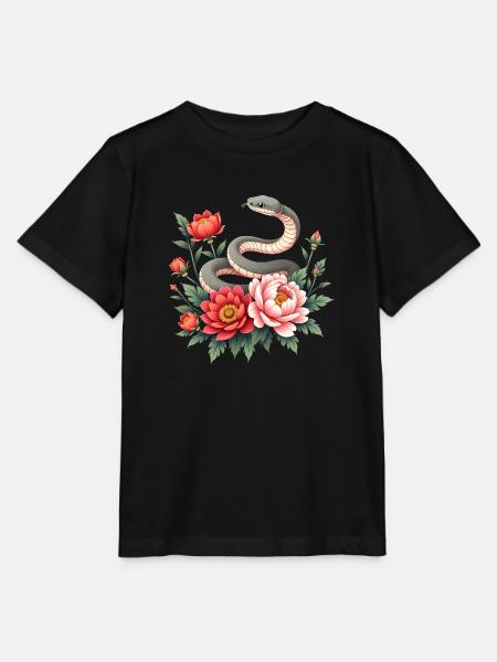 Bonne année lunaire 2025 Année du Serpent - T-shirt bio MINI CREATOR Stanley/Stella Enfant - noir