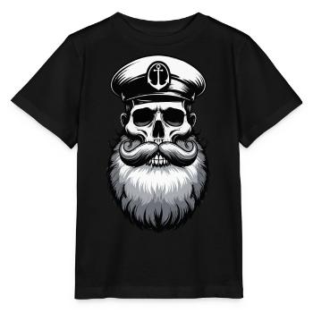 Captain Hamburg St Pauli Hanseatic City Skull - Stanley/Stella MINI CREATOR Kids’ T-Shirt - black - Front - Mikhail (115cm)