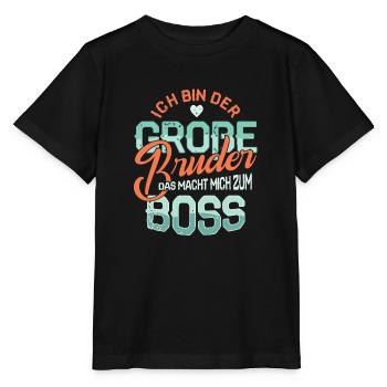 Big brother patron enfant naissance la grossesse - T-shirt bio MINI CREATOR Stanley/Stella Enfant - noir - Devant - Mikhail (115cm)