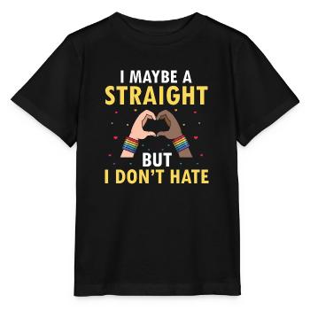 Je suis peut-être hétéro, mais je ne déteste pas cool Retro Pride - T-shirt bio MINI CREATOR Stanley/Stella Enfant - noir - Devant - Mikhail (115cm)