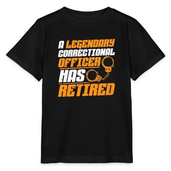Retired Correctional Officer – Prison Officer Jail - Stanley/Stella MINI CREATOR Kids’ T-Shirt - black - Front - Mikhail (115cm)