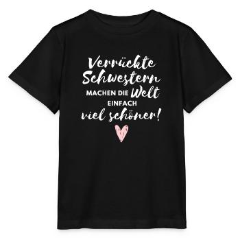 Verrückte Schwestern machen die Welt viel schöner - Stanley/Stella Kinder T-Shirt MINI CREATOR  - Schwarz - Vorne - Mikhail (115cm)
