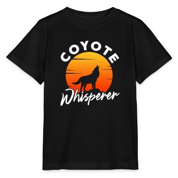 Coyote Whisperer - Coyote Animal Enthusiast Canine - Stanley/Stella Kinder T-Shirt MINI CREATOR  - Schwarz - Vorne - Mikhail (115cm)
