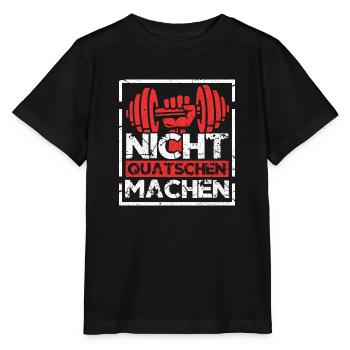 Nicht Quatschen Machen Fitnesstraining - Stanley/Stella Kinder T-Shirt MINI CREATOR  - Schwarz - Vorne - Mikhail (115cm)