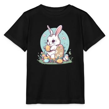 Lapin de Pâques - T-shirt bio MINI CREATOR Stanley/Stella Enfant - noir - Devant - Mikhail (115cm)
