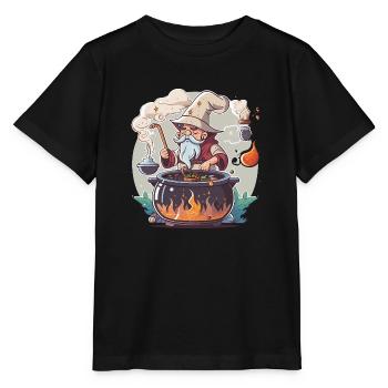 Mystischer Koch - Stanley/Stella Kinder T-Shirt MINI CREATOR  - Schwarz - Vorne - Mikhail (115cm)