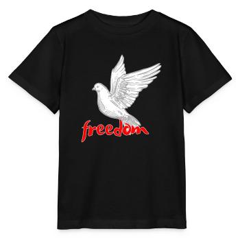 Liberté - paix dans le monde - T-shirt bio MINI CREATOR Stanley/Stella Enfant - noir - Devant - Mikhail (115cm)