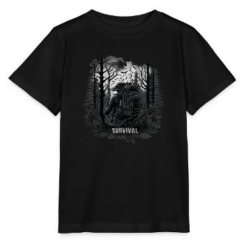 Survival Equipment Boy Scout Nature Survival Fan - Stanley/Stella MINI CREATOR Kids’ T-Shirt - black - Front - Mikhail (115cm)