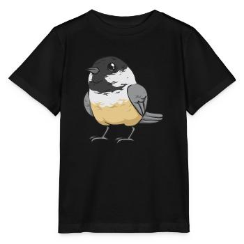 Observation des oiseaux mésanges - T-shirt bio MINI CREATOR Stanley/Stella Enfant - noir - Devant - Mikhail (115cm)