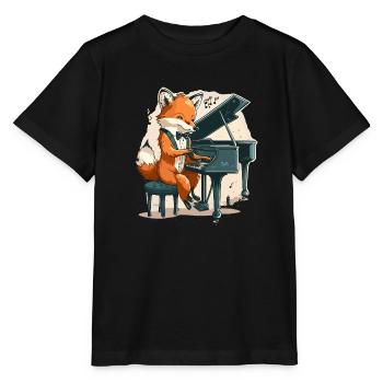 Musical Fox - Stanley/Stella MINI CREATOR Kids’ T-Shirt - black - Front - Mikhail (115cm)