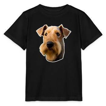 Airedale Terrier - T-shirt bio MINI CREATOR Stanley/Stella Enfant - noir - Devant - Mikhail (115cm)