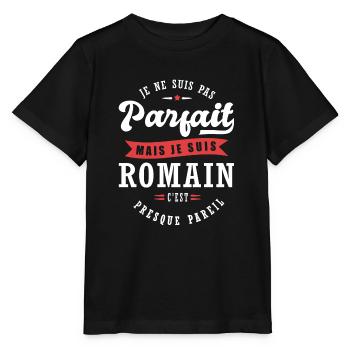 Romain Parfait Cadeau prenom romain - T-shirt bio MINI CREATOR Stanley/Stella Enfant - noir - Devant - Mikhail (115cm)