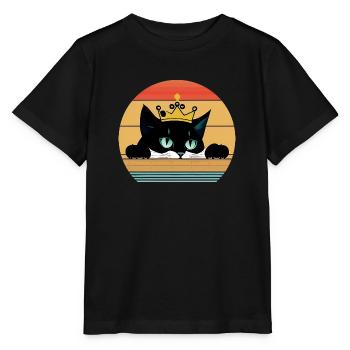 Katze - Stanley/Stella Kinder T-Shirt MINI CREATOR  - Schwarz - Vorne - Mikhail (115cm)