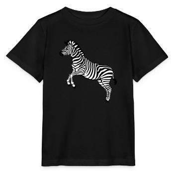 zebra Botswana Plains zebra - Stanley/Stella MINI CREATOR Kids’ T-Shirt - black - Front - Mikhail (115cm)