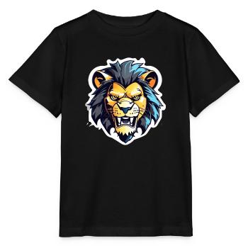 Löwenkopf - Stanley/Stella Kinder T-Shirt MINI CREATOR  - Schwarz - Vorne - Mikhail (115cm)
