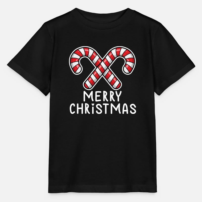 Candy Canes - Merry Christmas - Stanley/Stella Kinder T-Shirt MINI CREATOR  - Schwarz