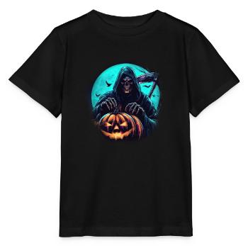 La faucheuse de citrouilles - T-shirt bio MINI CREATOR Stanley/Stella Enfant - noir - Devant - Mikhail (115cm)