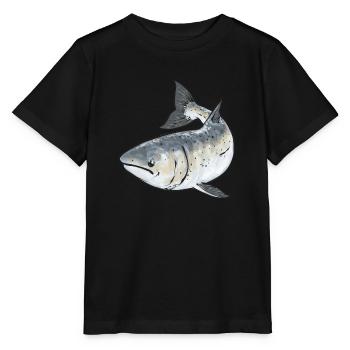 Pêche au saumon Pêcheur de saumon - T-shirt bio MINI CREATOR Stanley/Stella Enfant - noir - Devant - Mikhail (115cm)