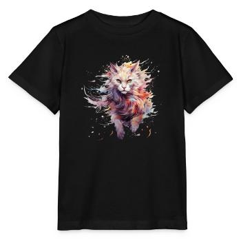 Furchtlose Katze - Stanley/Stella Kinder T-Shirt MINI CREATOR  - Schwarz - Vorne - Mikhail (115cm)