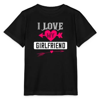i love my girlfriend - Stanley/Stella MINI CREATOR Kids’ T-Shirt - black - Front - Mikhail (115cm)