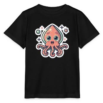 Amoureux des calamars - T-shirt bio MINI CREATOR Stanley/Stella Enfant - noir - Devant - Mikhail (115cm)