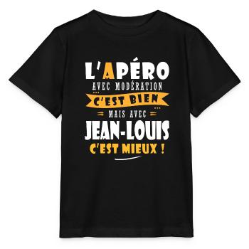 Jean-louis cadeau Humour cadeau jean louis - T-shirt bio MINI CREATOR Stanley/Stella Enfant - noir - Devant - Mikhail (115cm)
