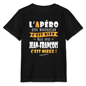 Jean-françois cadeau cadeau jean françois - T-shirt bio MINI CREATOR Stanley/Stella Enfant - noir - Devant - Mikhail (115cm)