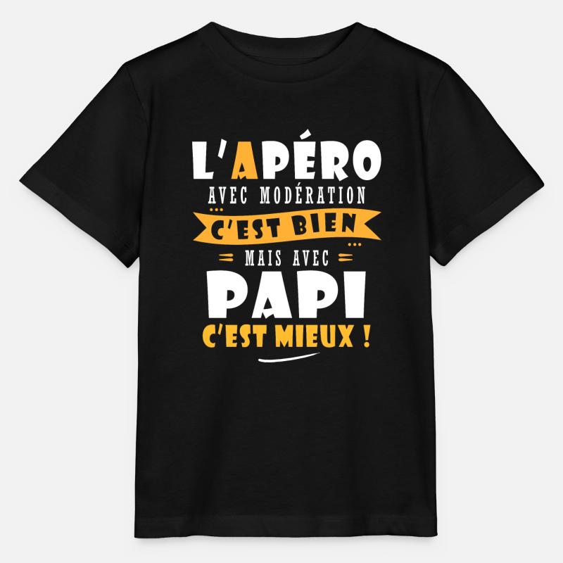 Papi Cadeau Humour papy cadeau papi papy - T-shirt bio MINI CREATOR Stanley/Stella Enfant - noir