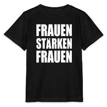 frauen stärken frauen - Stanley/Stella Kinder T-Shirt MINI CREATOR  - Schwarz - Vorne - Mikhail (115cm)