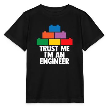 Brick Builder Toys Blocks Clamping Blocks Bricks - Stanley/Stella MINI CREATOR Kids’ T-Shirt - black - Front - Mikhail (115cm)