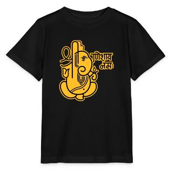 Ganesha Elephant No.05_2c - T-shirt bio MINI CREATOR Stanley/Stella Enfant - noir - Devant - Mikhail (115cm)