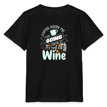 Coffee Cup Early Riser Drink - Stanley/Stella MINI CREATOR Kids’ T-Shirt - black - Front - Mikhail (115cm)