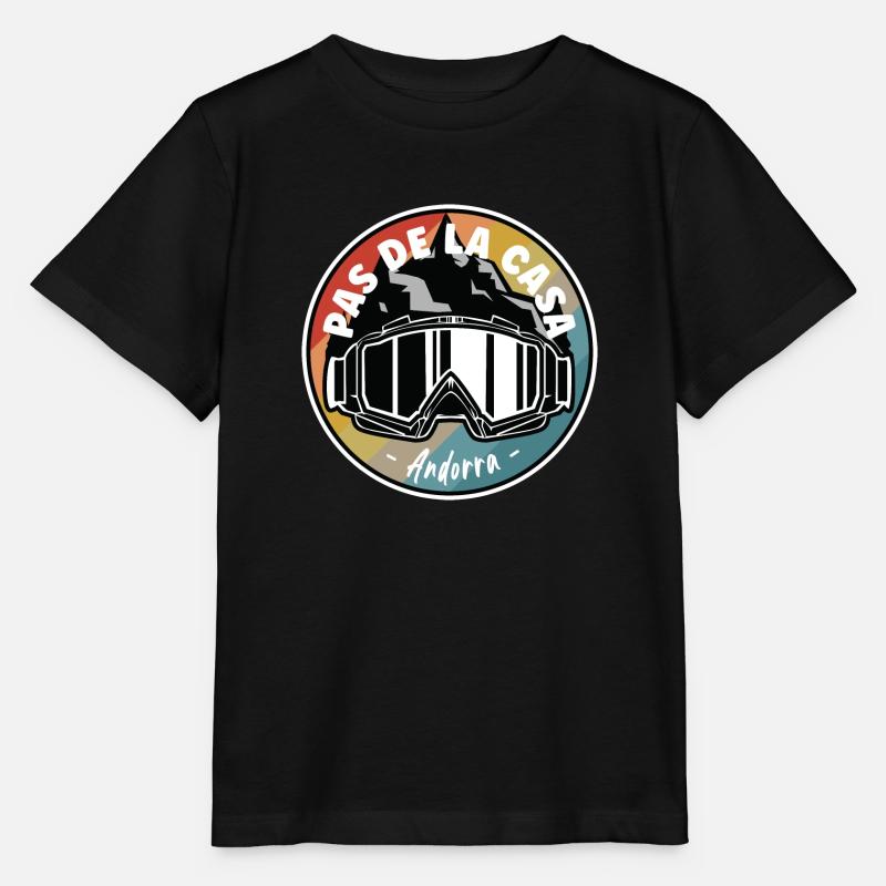 Ski à Pas de la Casa Andorra - T-shirt bio MINI CREATOR Stanley/Stella Enfant - noir