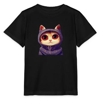 Cute Cat 3 - Stanley/Stella MINI CREATOR Kids’ T-Shirt - black - Front - Mikhail (115cm)