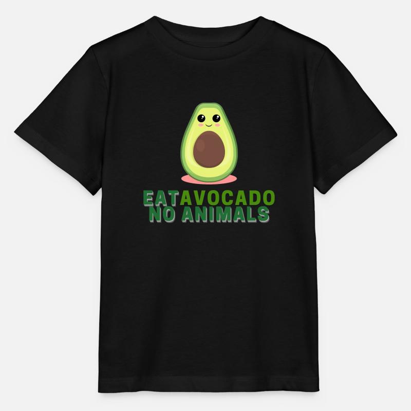 Eat Avocado no Animals - Stanley/Stella Kinder T-Shirt MINI CREATOR  - Schwarz