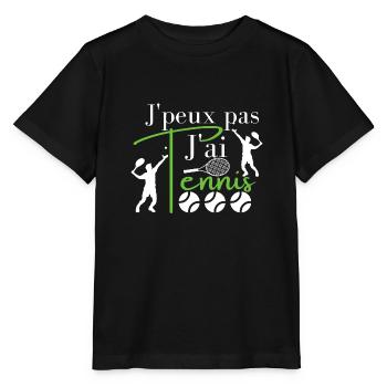 I Can't I Have Tennis 🎾 - Stanley/Stella MINI CREATOR Kids’ T-Shirt - black - Front - Mikhail (115cm)