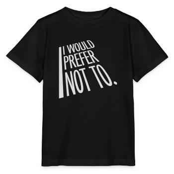 Je préfère ne pas - T-shirt bio MINI CREATOR Stanley/Stella Enfant - noir - Devant - Mikhail (115cm)