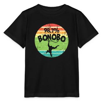 Lustiges Affe Schimpanse DNA - Stanley/Stella Kinder T-Shirt MINI CREATOR  - Schwarz - Vorne - Mikhail (115cm)