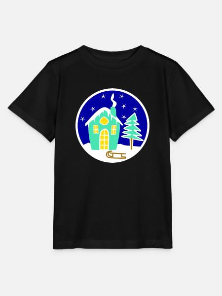 Winterlandschaft - Stanley/Stella Kinder T-Shirt MINI CREATOR  - Schwarz