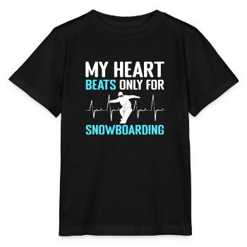 Snowboard Extremsport Boarder - Stanley/Stella Kinder T-Shirt MINI CREATOR  - Schwarz - Vorne - Mikhail (115cm)