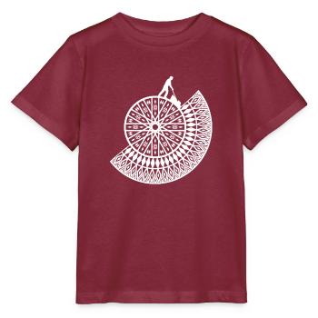 Tondeuse à gazon Mandala - T-shirt bio MINI CREATOR Stanley/Stella Enfant - bordeaux - Devant - Kain (125cm)