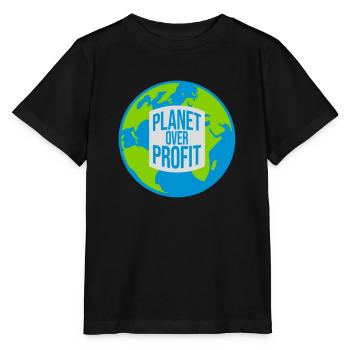 Planète sur le devis de profit - T-shirt bio MINI CREATOR Stanley/Stella Enfant - noir - Devant - Mikhail (115cm)