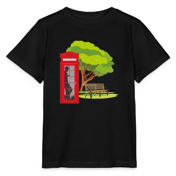 Telefonzelle im Park - Stanley/Stella Kinder T-Shirt MINI CREATOR  - Schwarz - Vorne - Mikhail (115cm)
