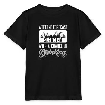 Diapositives de Noël sportives - T-shirt bio MINI CREATOR Stanley/Stella Enfant - noir - Devant - Mikhail (115cm)