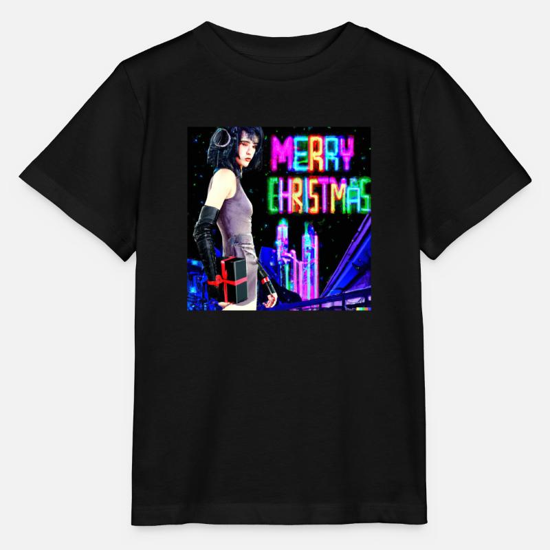 DALL E 2022 12 08 00 03 42 merry christmas - Stanley/Stella Kinder T-Shirt MINI CREATOR - Schwarz