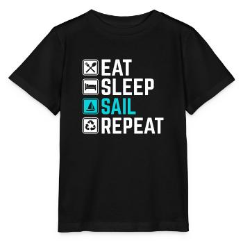 sailing sailing sailing boat - Stanley/Stella MINI CREATOR Kids’ T-Shirt - black - Front - Mikhail (115cm)