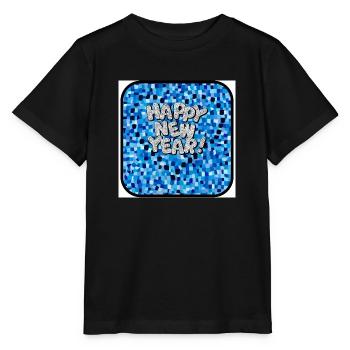 Bonne année, thème coloré. - T-shirt bio MINI CREATOR Stanley/Stella Enfant - noir - Devant - Mikhail (115cm)