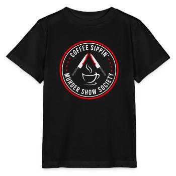 True Crime and Coffee sipping Murder Show Society - Stanley/Stella Kinder T-Shirt MINI CREATOR  - Schwarz - Vorne - Mikhail (115cm)