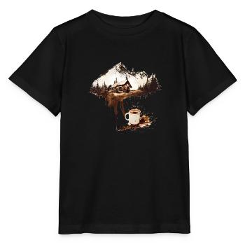 Éclaboussure de café - T-shirt bio MINI CREATOR Stanley/Stella Enfant - noir - Devant - Mikhail (115cm)